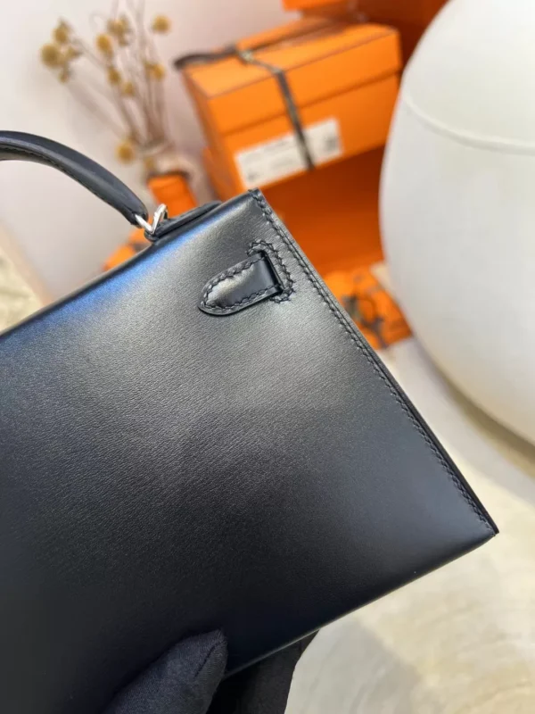 b4ca4a6d7d987db-jpg Taiwan Hermes Mini Kelly 19CM 89 Noir Box Leather Silver Hardware