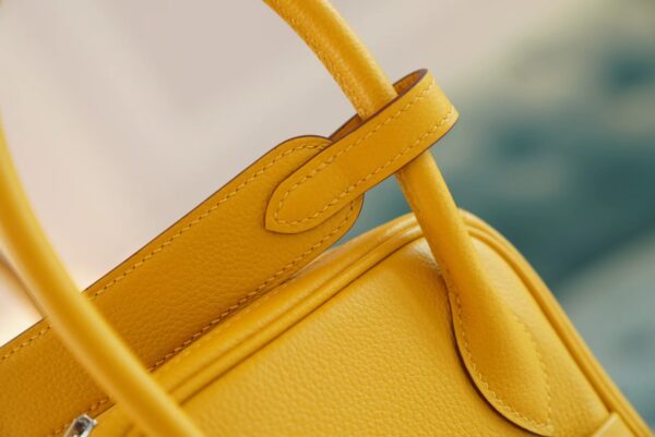 b5650bab058f912 Wholesale Hermes Lindy 26CM 9D Amber Evercolor Leather Shoulder Bag Silver Hardware