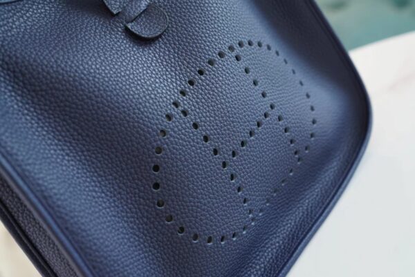 b5717862a45c9e1 God Factory Bags Factory Hermes Evelyne 29CM 73 Blue Saphir TC Leather Silver Hardware