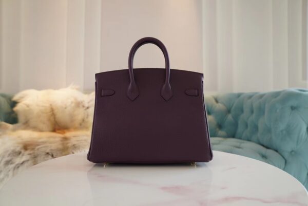 b64101bbe1b05ba USA New York Hermes Birkin 25CM Togo 59 Raisin Gold Hardware
