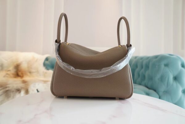 b6c999928a48373 Wholesale God Factory Bags Hermes Lindy26CM C18 Grey Etoupe Clemence Leather Gold Hardware