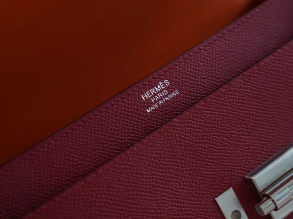 b757104154a8bdb God Factory Bags Hermes Verrou 21CM K1 Rouge Grenade/ Orange Inner Epsom Silver Hardware