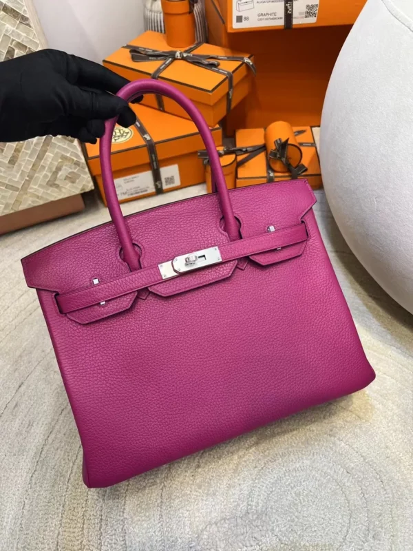 b85f6ae5d52e83f-jpg-1 Canada Toronto Hermes L3 Rose Purple Birkin 30CM Togo Leather Silver Hardware