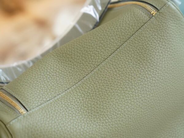 b90d71c4a1ec7ca God Factory Bags Hermes Lindy26CM Q1 Sauge Clemence Leather Shoulder Bag Gold Hardware