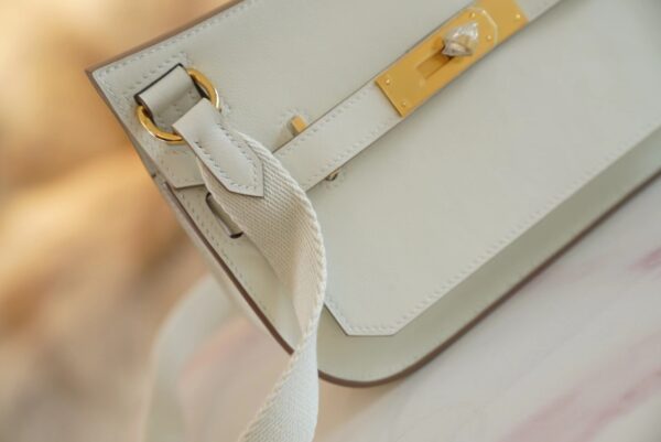ba5d5fcc67d3164 Hand Stitching Hermes Jypsiere Mini Mushroom White Swift Leather Gold Hardware