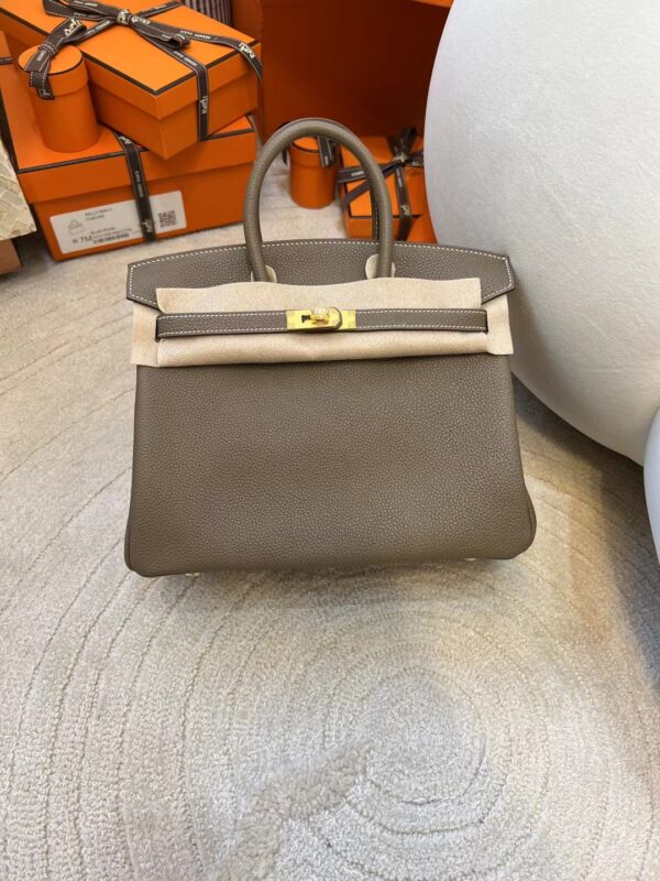 bacc28743aa20eb Thailand Bangkok Hermes Birkin 25CM Togo Leather 18 Etoupe Gold Hardware