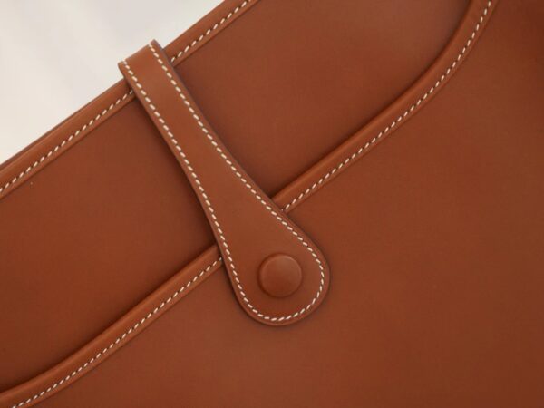 baeef234e0c4458 Hermes Factory Evelyne 29CM Barenia Leather Fauve Silver Hardware