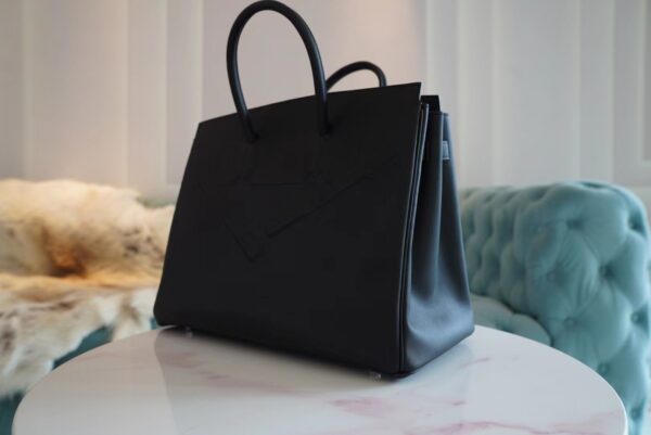 bbaef7efd5cae3d God Factory Bags Hermes Factory CK89 Black Birkin Shadow 30CM Swift Leather Silver Hardware