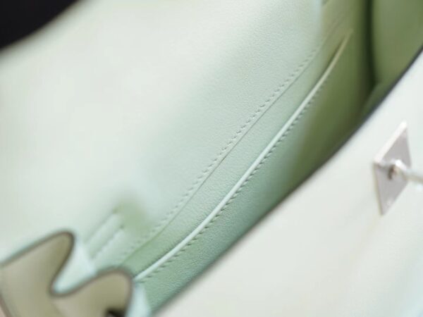 bbb4f87a3f4adf8 God Factory Bags Hermes Kelly Danse Bag 0S Vert Fizz Swift Leather Silver Hardware
