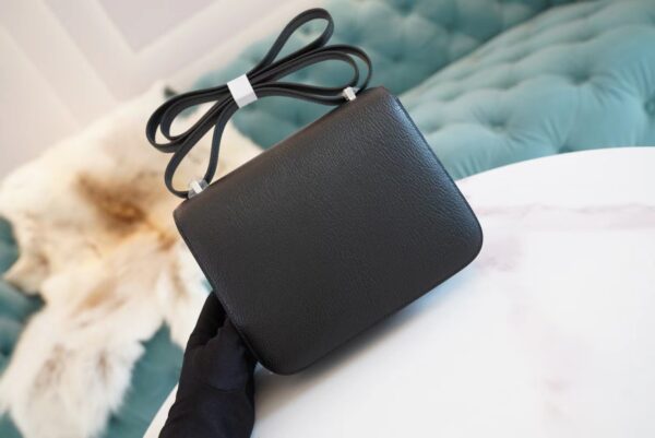 bc4eeaad0110e62 God Factory Bags Hermes Factory CK89 Black Chevre Leather Constance 19CM Silver Hardware