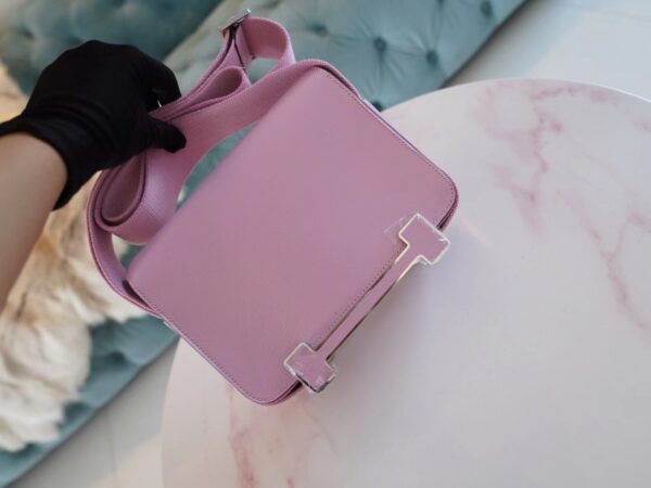 bc6e4accc160db1 Hermes Bag Price Geta 20CM Chevre Mysore X9 Mauve Sylvestre Silver Hardware