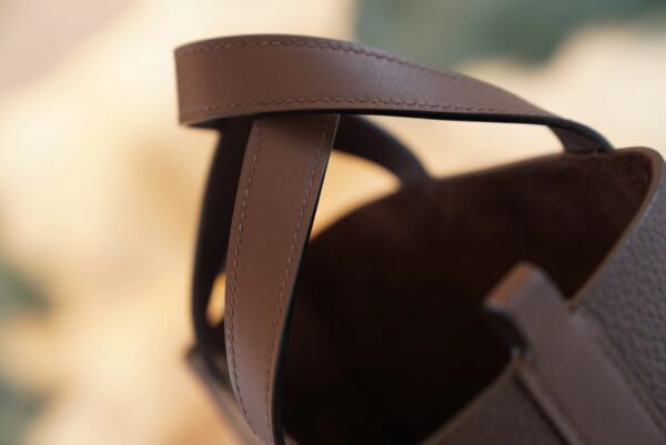 bce9067329aaf6d Lcmod Factory Hermes 0G Rouge Sellier In The Loop18CM Clemence Leather Silver Hardware