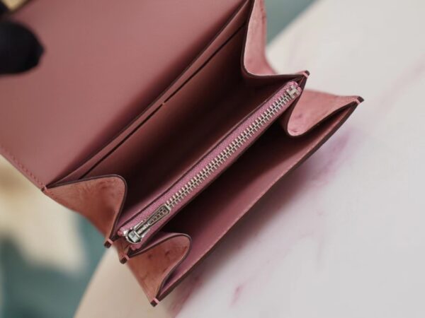 bd1eb17d2135213 Sale God Factory Bags Hermes 94 Terre Cuite Ostrich Leather Constance Wallet Silver Hardware