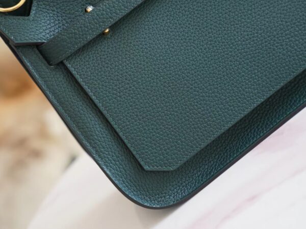 bd29d3c60fc0bfe Handstitch God Factory Bags Hermes 6O Vert Cypress Clemence Leather Jypsiere Bag 28CM