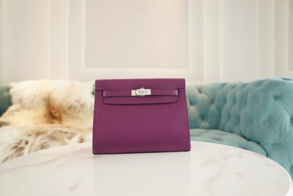 bd88fa3a6ffee32-2 Full Handmade Hermes Kelly Danse22CM P9 Anemone Evercolor Leather Silver Hardware