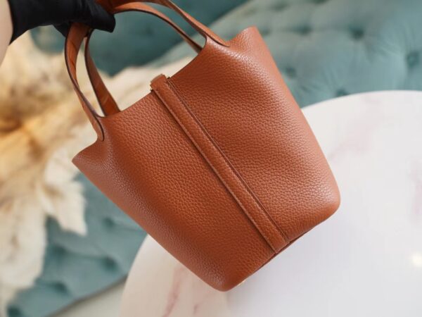 bd90ef1d16e95e2 God Factory Bags Factory Hermes 36 Brique Clemence Leather Picotin18CM Touch Gold Hardware