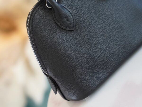 bdc853a836f8cb5 Hand Stitch Hermes Mini Bolide18CM CK89 Black Evercolor Leather Silver Hardware