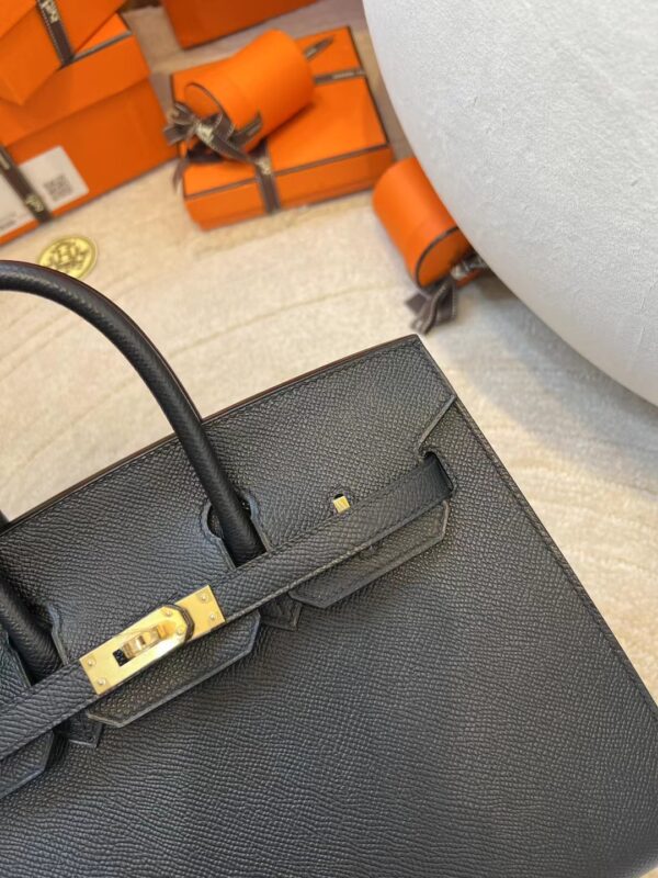 be849542adae5a2 Handmade Hermes Birkin Sellier 25CM Epsom 89 Noir Gold Hardware