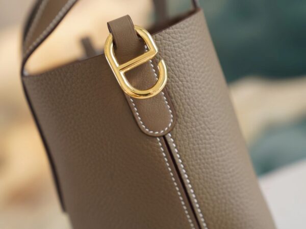 bf3ce26fb35dcdc God Factory Bags Hermes In The Loop18CM CK18 Etoupe Clemence Leather Gold Hardware