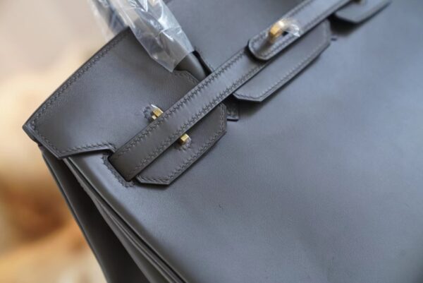 bf9f18c80d9b504 Full Handmade Hermes Birkin Bag30CM 88 Gris Graphite Jonathan Leather Gold Hardware