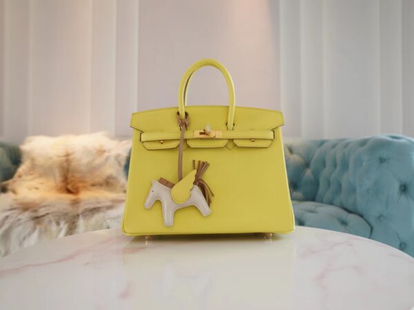 c0026615a7b8643-1 Handmade Hermes Birkin 25CM Epsom 9R Lime Gold Hardware