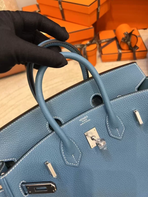 c0cde16f497e2dd-jpg USA Los Angeles 75 Blue Jean Birkin 25CM Togo Leather Silver Hardware