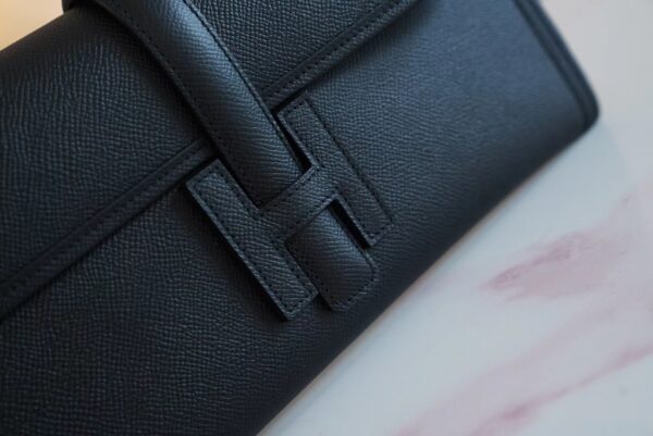 c131740328abafc God Factory Bags Factory Hermes CK89 Black Epsom Leather Jige Clutch Bag Wallet