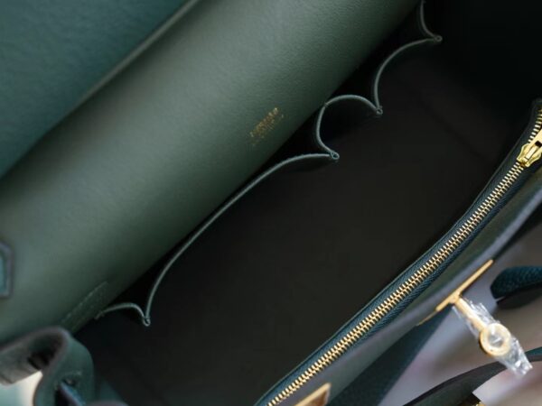 c170241d313ed3c Handstitch God Factory Bags Hermes 6O Vert Cypress Clemence Leather Jypsiere Bag 28CM