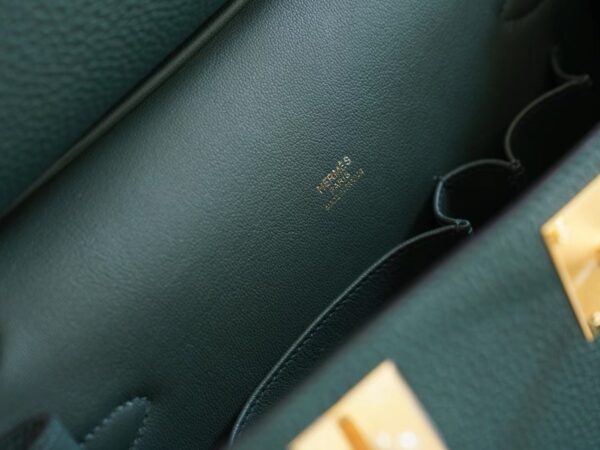 c17cf9b0bd1d26b Handstitch God Factory Bags Hermes 6O Vert Cypress Clemence Leather Jypsiere Bag 28CM