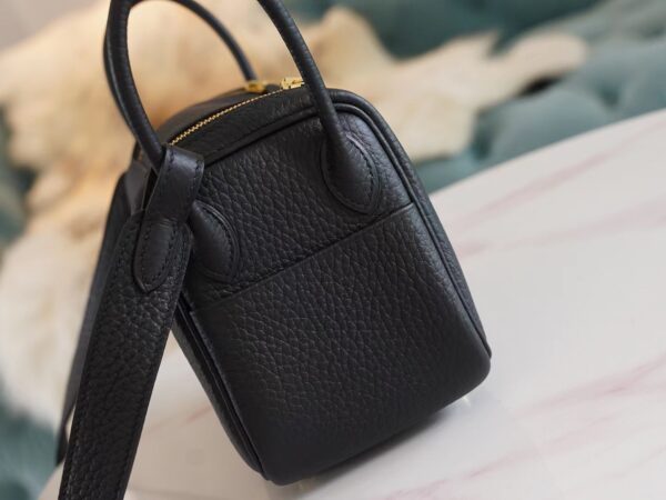 c258d4ced30a91e Full Handmade Hermes Mini Lindy 19CM CK89 Nior Clemence Gold Hardware