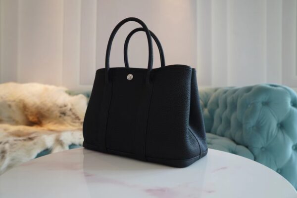 c30309c2f0a138e Sale God Factory Bags Hermes Garden Party30CM CK89 Black TC Leather Silver Hardware