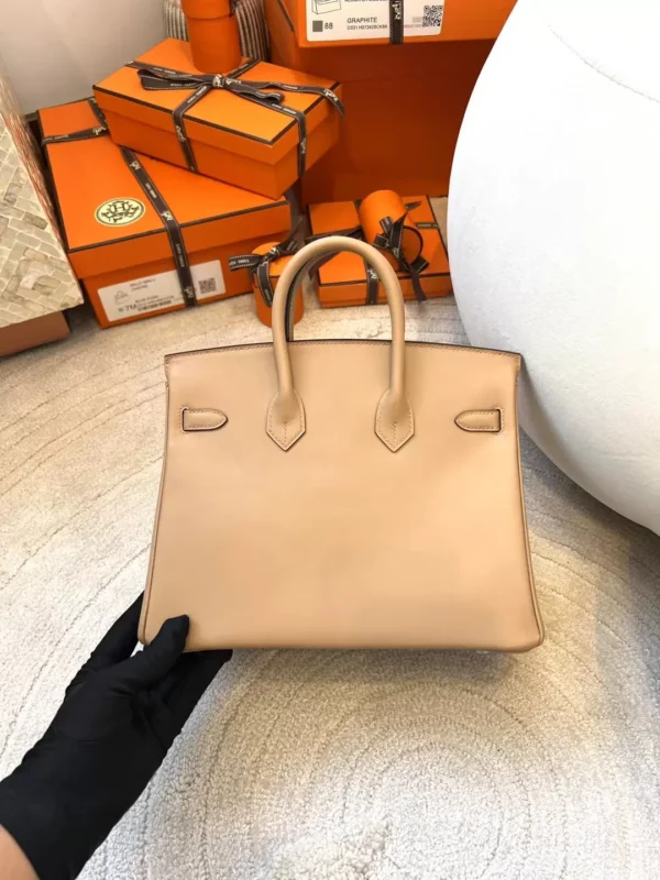 c30c76cd9e92b9a-jpg Handmade Hermes Birkin 25CM Swift Leather 0M Chai Silver Hardware