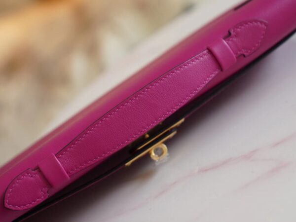 c359e3faeb10561 God Factory Bags Hermes Swift Leather Kelly Cut 31CM L3 Rose Purple Gold Hardware