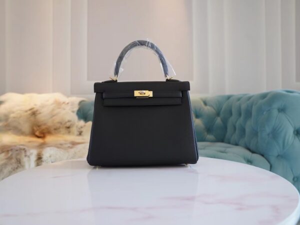 c3a514bea4fa940-1 Full Handmade Hermes CK89 Nior Togo Leather Kelly 25CM Gold Hardware