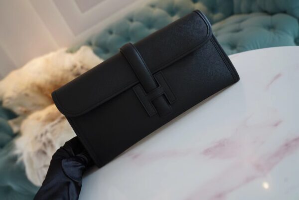 c481c3bc46e93d1 God Factory Bags Factory Hermes CK89 Black Epsom Leather Jige Clutch Bag Wallet