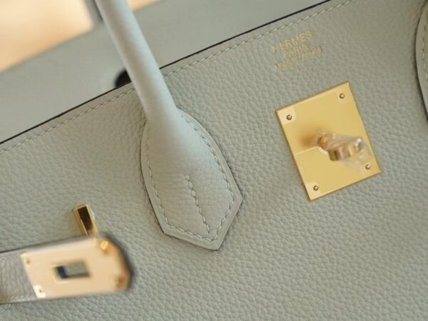 c566cb1d9017732 God Factory Bags Hermes Factory Birkin 30CM 0W Gris Neve Togo Leather Gold Hardware