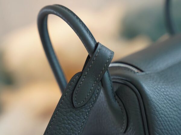 c720cd2104fecbb Hermes Factory Mini Lindy 19CM Clemence CK63 Amande Silver Hardware