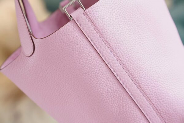 c75f53c3173333b God Factory Bags Factory Hermes Picotin18CM X9 Mauve Sylyestre Clemence Leather Silver Hardware