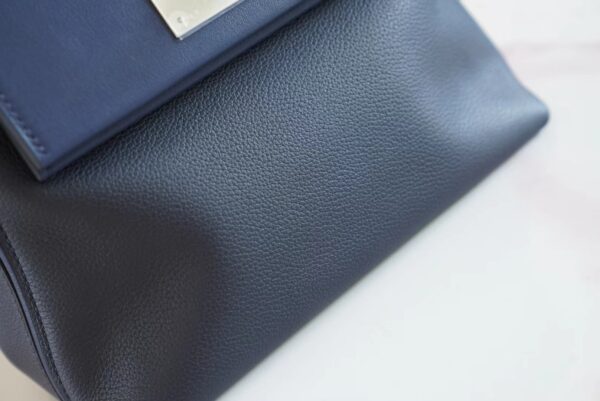 c7cbcad70fffc2b New God Factory Bags Hermes Mini Kelly 24/24 Blue Navy&2ZBlue Nuit Evercolor Leather Silver Hardware