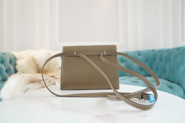 c7ddec194fef7da God Factory Bags Hermes Kelly Danse 22CM CK18 Etoupe Swift Leather Silver Hardware
