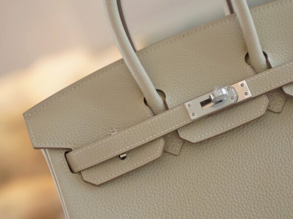 c7e6c1c11822278 God Factory Bags Hermes Togo Leather Birkin 25CM CK10 Craie Silver Hardware