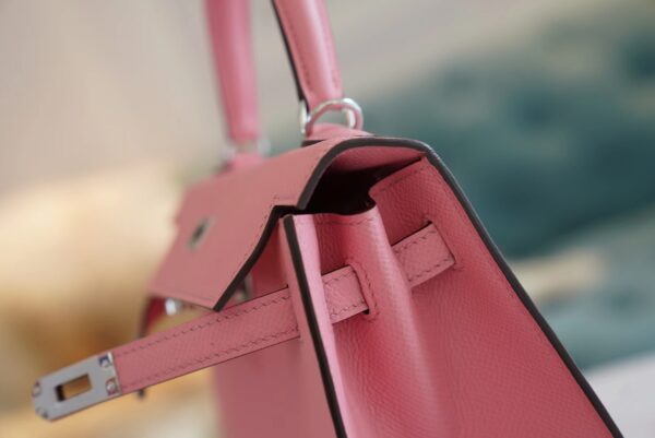 c9024d37d4ad67b God Factory Bags Factory Hermes Kelly 25CM 1Q Rose Confetti Epsom Leather Silver Hardware