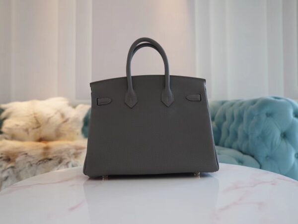 c9c8465720f9257 Full Handmade Hermes Birkin 25CM 8F Etain Togo Leather Gold Hardware