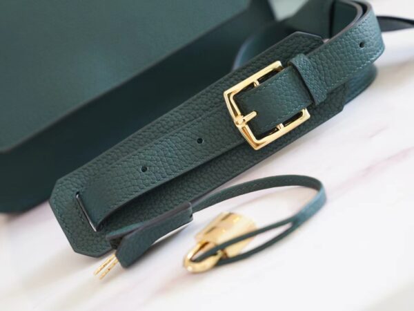 ca42dc0d479ce8a Handstitch God Factory Bags Hermes 6O Vert Cypress Clemence Leather Jypsiere Bag 28CM