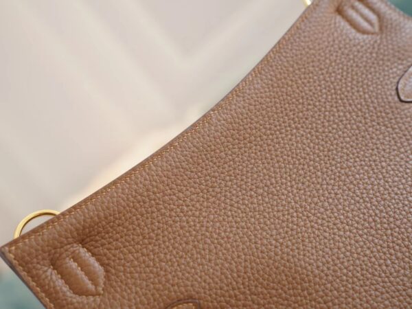 cab87876f36a433 New God Factory Bags Hermes Jypsiere 28CM 3G Alezan Clemence Leather Gold Hardware