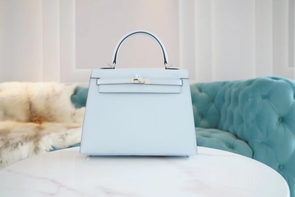 cb0eda46a40082b-1 God Factory Bags Hermes Kelly Kelly 25CM T0 Blue Brume Epsom Leather Gold/Silver Hardware