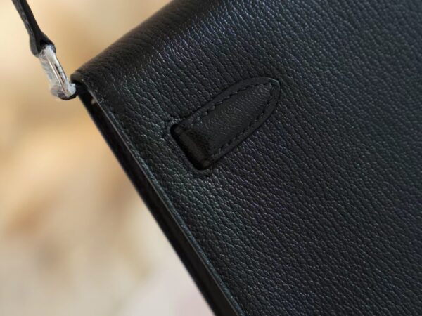 cb29f4e7ef3de82 Canada Ottawa Hermes Kelly Elan Chevre Leather 89 Noir Silver Hardware