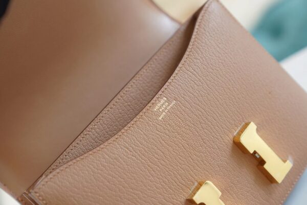 cb31772af09e796 Wholesale God Factory Bags Hermes Constance 19CM 2J Quebracho Chevre Leather Gold Hardware