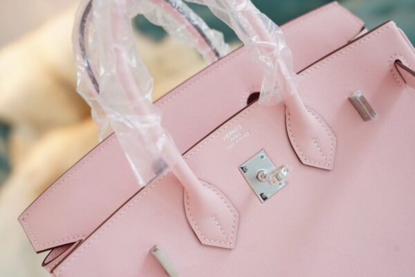 God Factory Bags Hermes Birkin Bag25CM 3Q Rose Sakura Swift Leather Silver Hardware