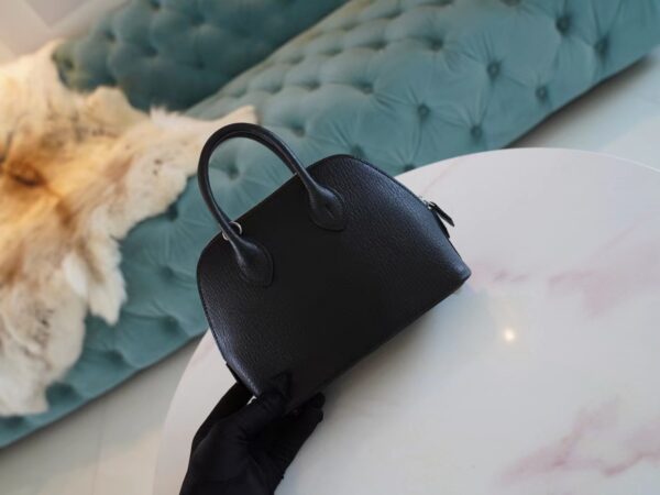 cb994ef9938c372 Discount Hermes CK89 Nior Chevre Leather Mini Bolide18CM Silver Hardware